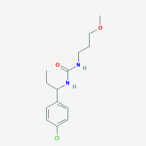 molecular formula C14H21ClN2O2 B4781012 N-[1-(4-chlorophenyl)propyl]-N'-(3-methoxypropyl)urea 