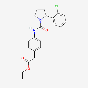 ethyl [4-({[2-(2-chlorophenyl)-1-pyrrolidinyl]carbonyl}amino)phenyl]acetate