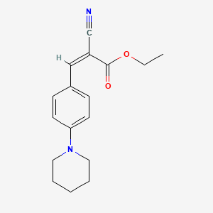 molecular formula C17H20N2O2 B4781073 ethyl (Z)-2-cyano-3-(4-piperidin-1-ylphenyl)prop-2-enoate 