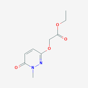 molecular formula C9H12N2O4 B4781075 Ethyl 2-(1-methyl-6-oxopyridazin-3-yl)oxyacetate 