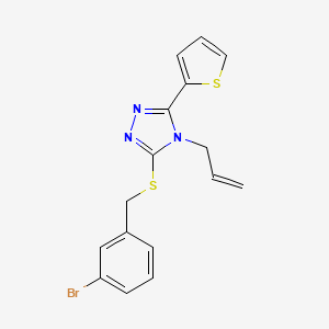 molecular formula C16H14BrN3S2 B4781083 4-Allyl-3-((3-bromobenzyl)thio)-5-(2-thienyl)-4H-1,2,4-triazole CAS No. 618879-91-7