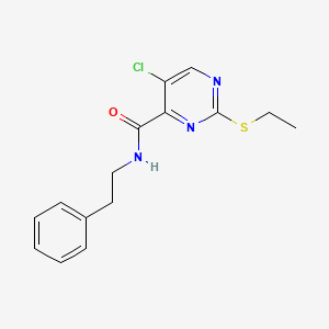 5-chloro-2-(ethylsulfanyl)-N-(2-phenylethyl)pyrimidine-4-carboxamide