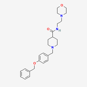 molecular formula C26H35N3O3 B4781104 1-[4-(benzyloxy)benzyl]-N-[2-(4-morpholinyl)ethyl]-4-piperidinecarboxamide 