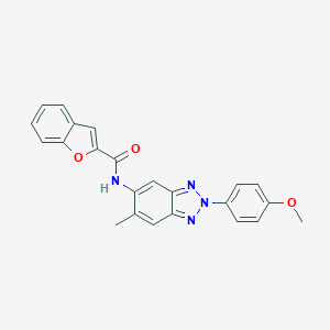 molecular formula C23H18N4O3 B478111 N-[2-(4-methoxyphenyl)-6-methyl-2H-1,2,3-benzotriazol-5-yl]-1-benzofuran-2-carboxamide CAS No. 347321-41-9