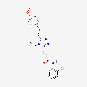 N-(2-chloro-3-pyridinyl)-2-({4-ethyl-5-[(4-methoxyphenoxy)methyl]-4H-1,2,4-triazol-3-yl}thio)acetamide