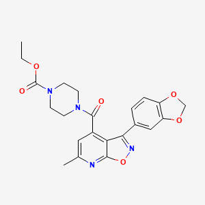 ethyl 4-{[3-(1,3-benzodioxol-5-yl)-6-methylisoxazolo[5,4-b]pyridin-4-yl]carbonyl}tetrahydro-1(2H)-pyrazinecarboxylate