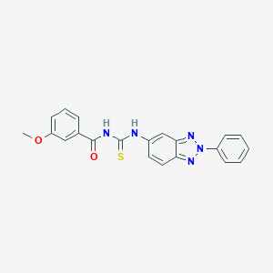molecular formula C21H17N5O2S B478114 3-methoxy-N-[(2-phenyl-2H-benzotriazol-5-yl)carbamothioyl]benzamide CAS No. 426229-65-4