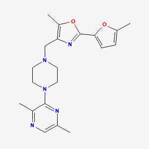 2,5-dimethyl-3-(4-{[5-methyl-2-(5-methyl-2-furyl)-1,3-oxazol-4-yl]methyl}-1-piperazinyl)pyrazine