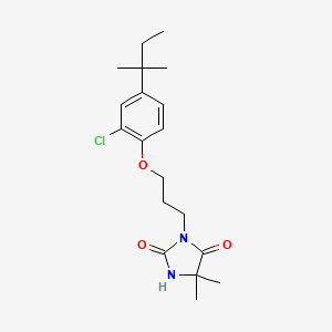 molecular formula C19H27ClN2O3 B4781155 3-[3-[2-Chloro-4-(2-methylbutan-2-yl)phenoxy]propyl]-5,5-dimethylimidazolidine-2,4-dione 