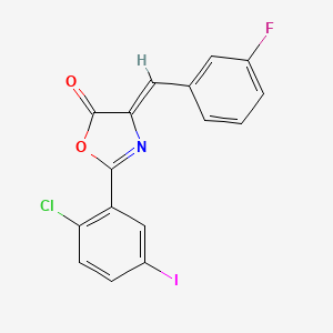 (4Z)-2-(2-chloro-5-iodophenyl)-4-[(3-fluorophenyl)methylidene]-1,3-oxazol-5-one