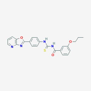 molecular formula C23H20N4O3S B478120 N-(4-[1,3]oxazolo[4,5-b]pyridin-2-ylphenyl)-N'-(3-propoxybenzoyl)thiourea CAS No. 371138-61-3