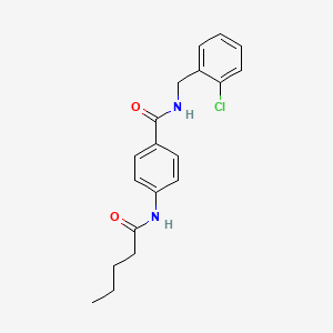 N-[(2-CHLOROPHENYL)METHYL]-4-PENTANAMIDOBENZAMIDE