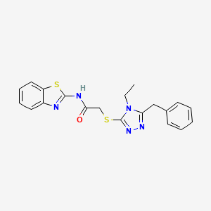 N-(1,3-benzothiazol-2-yl)-2-[(5-benzyl-4-ethyl-1,2,4-triazol-3-yl)sulfanyl]acetamide