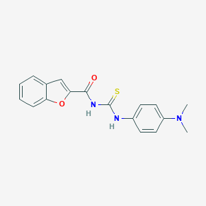 molecular formula C18H17N3O2S B478122 N-{[4-(dimethylamino)phenyl]carbamothioyl}-1-benzofuran-2-carboxamide CAS No. 428502-70-9