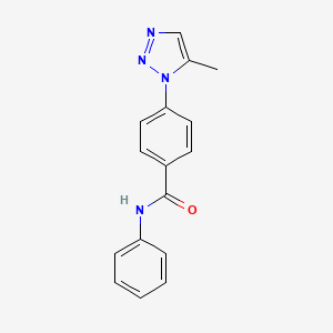 molecular formula C16H14N4O B4781227 4-(5-methyl-1H-1,2,3-triazol-1-yl)-N-phenylbenzamide 