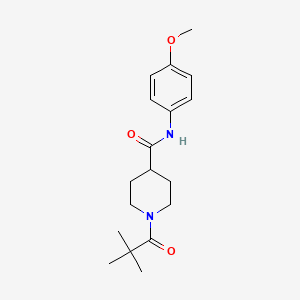 1-(2,2-dimethylpropanoyl)-N-(4-methoxyphenyl)piperidine-4-carboxamide