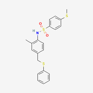 N-{2-methyl-4-[(phenylthio)methyl]phenyl}-4-(methylthio)benzenesulfonamide