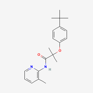 molecular formula C20H26N2O2 B4781272 2-(4-tert-butylphenoxy)-2-methyl-N-(3-methylpyridin-2-yl)propanamide 