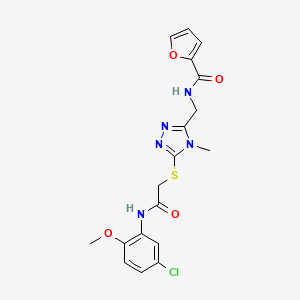 N-{[5-({2-[(5-chloro-2-methoxyphenyl)amino]-2-oxoethyl}thio)-4-methyl-4H-1,2,4-triazol-3-yl]methyl}-2-furamide