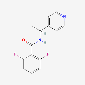 molecular formula C14H12F2N2O B4781309 2,6-difluoro-N-[1-(4-pyridinyl)ethyl]benzamide 