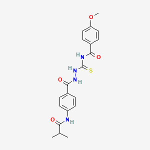 N-({2-[4-(isobutyrylamino)benzoyl]hydrazino}carbonothioyl)-4-methoxybenzamide