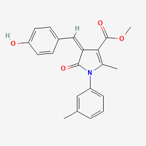 METHYL (4Z)-4-[(4-HYDROXYPHENYL)METHYLIDENE]-2-METHYL-1-(3-METHYLPHENYL)-5-OXO-4,5-DIHYDRO-1H-PYRROLE-3-CARBOXYLATE