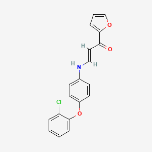 (E)-3-[4-(2-chlorophenoxy)anilino]-1-(furan-2-yl)prop-2-en-1-one