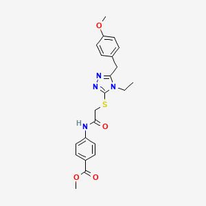 methyl 4-[({[4-ethyl-5-(4-methoxybenzyl)-4H-1,2,4-triazol-3-yl]sulfanyl}acetyl)amino]benzoate