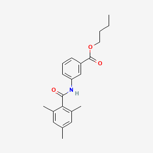 molecular formula C21H25NO3 B4781347 BUTYL 3-(2,4,6-TRIMETHYLBENZAMIDO)BENZOATE 