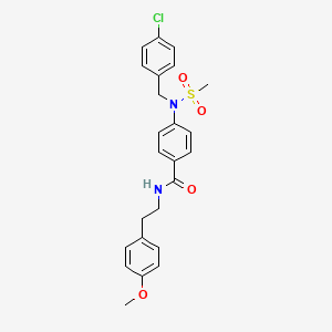 4-[(4-chlorobenzyl)(methylsulfonyl)amino]-N-[2-(4-methoxyphenyl)ethyl]benzamide