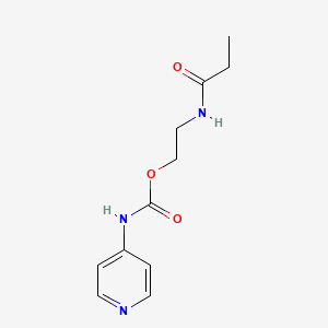 2-(propanoylamino)ethyl N-pyridin-4-ylcarbamate