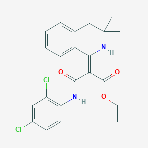 molecular formula C22H22Cl2N2O3 B4781359 ethyl 3-[(2,4-dichlorophenyl)amino]-2-(3,3-dimethyl-3,4-dihydro-1(2H)-isoquinolinylidene)-3-oxopropanoate 