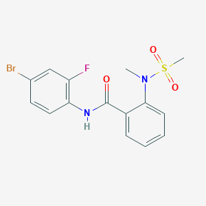 N-(4-bromo-2-fluorophenyl)-2-[methyl(methylsulfonyl)amino]benzamide