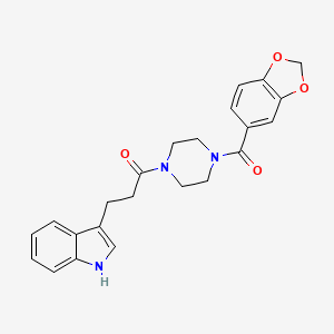 3-{3-[4-(1,3-benzodioxol-5-ylcarbonyl)-1-piperazinyl]-3-oxopropyl}-1H-indole