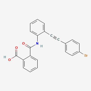 molecular formula C22H14BrNO3 B4781385 2-({2-[2-(4-BROMOPHENYL)ETHYNYL]PHENYL}CARBAMOYL)BENZOIC ACID 