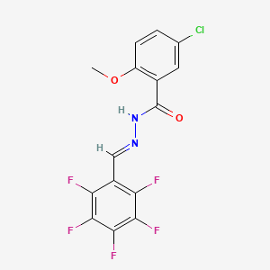 molecular formula C15H8ClF5N2O2 B4781388 5-chloro-2-methoxy-N'-(pentafluorobenzylidene)benzohydrazide 