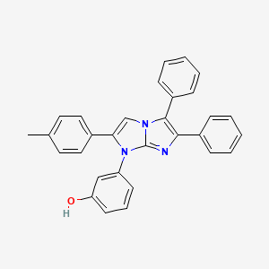 molecular formula C30H23N3O B4781391 3-[2-(4-METHYLPHENYL)-5,6-DIPHENYL-1H-[1,3]DIAZOLO[1,2-A]IMIDAZOL-1-YL]PHENOL 