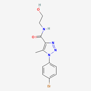 1-(4-bromophenyl)-N-(2-hydroxyethyl)-5-methyl-1H-1,2,3-triazole-4-carboxamide