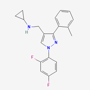 N-{[1-(2,4-difluorophenyl)-3-(2-methylphenyl)-1H-pyrazol-4-yl]methyl}cyclopropanamine