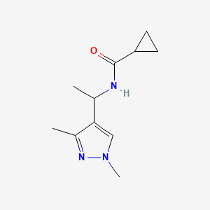 N-[1-(1,3-dimethyl-1H-pyrazol-4-yl)ethyl]cyclopropanecarboxamide