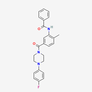 molecular formula C25H24FN3O2 B4781463 N-(5-{[4-(4-fluorophenyl)piperazin-1-yl]carbonyl}-2-methylphenyl)benzamide 