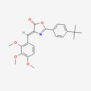 molecular formula C23H25NO5 B4781475 (4Z)-2-(4-TERT-BUTYLPHENYL)-4-[(2,3,4-TRIMETHOXYPHENYL)METHYLIDENE]-4,5-DIHYDRO-1,3-OXAZOL-5-ONE 