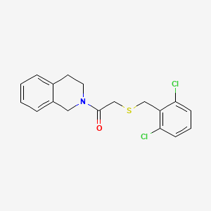 molecular formula C18H17Cl2NOS B4781495 2-[(2,6-dichlorobenzyl)sulfanyl]-1-(3,4-dihydroisoquinolin-2(1H)-yl)ethanone 