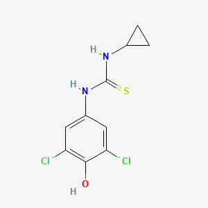 molecular formula C10H10Cl2N2OS B4781517 N-cyclopropyl-N'-(3,5-dichloro-4-hydroxyphenyl)thiourea 