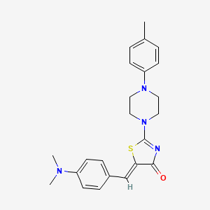 molecular formula C23H26N4OS B4781532 5-[4-(dimethylamino)benzylidene]-2-[4-(4-methylphenyl)-1-piperazinyl]-1,3-thiazol-4(5H)-one 