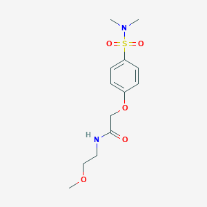 2-[4-(dimethylsulfamoyl)phenoxy]-N-(2-methoxyethyl)acetamide