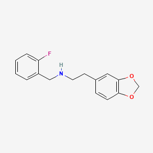 molecular formula C16H16FNO2 B4781585 2-(1,3-benzodioxol-5-yl)-N-(2-fluorobenzyl)ethanamine 