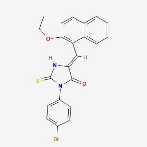 molecular formula C22H17BrN2O2S B4781606 3-(4-bromophenyl)-5-[(2-ethoxy-1-naphthyl)methylene]-2-thioxo-4-imidazolidinone 