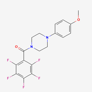 molecular formula C18H15F5N2O2 B4781615 [4-(4-METHOXYPHENYL)PIPERAZINO](2,3,4,5,6-PENTAFLUOROPHENYL)METHANONE 