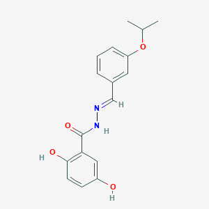 molecular formula C17H18N2O4 B4781623 2,5-dihydroxy-N'-(3-isopropoxybenzylidene)benzohydrazide 